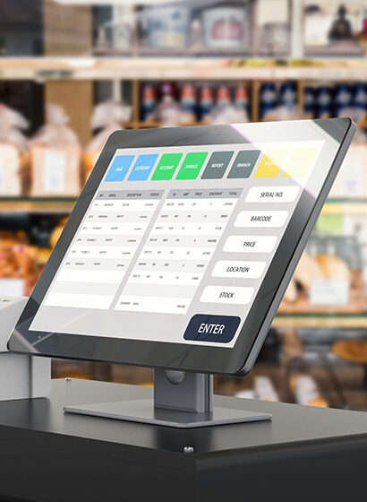 point of sale system for store management 3d rendering point of sale system for store management